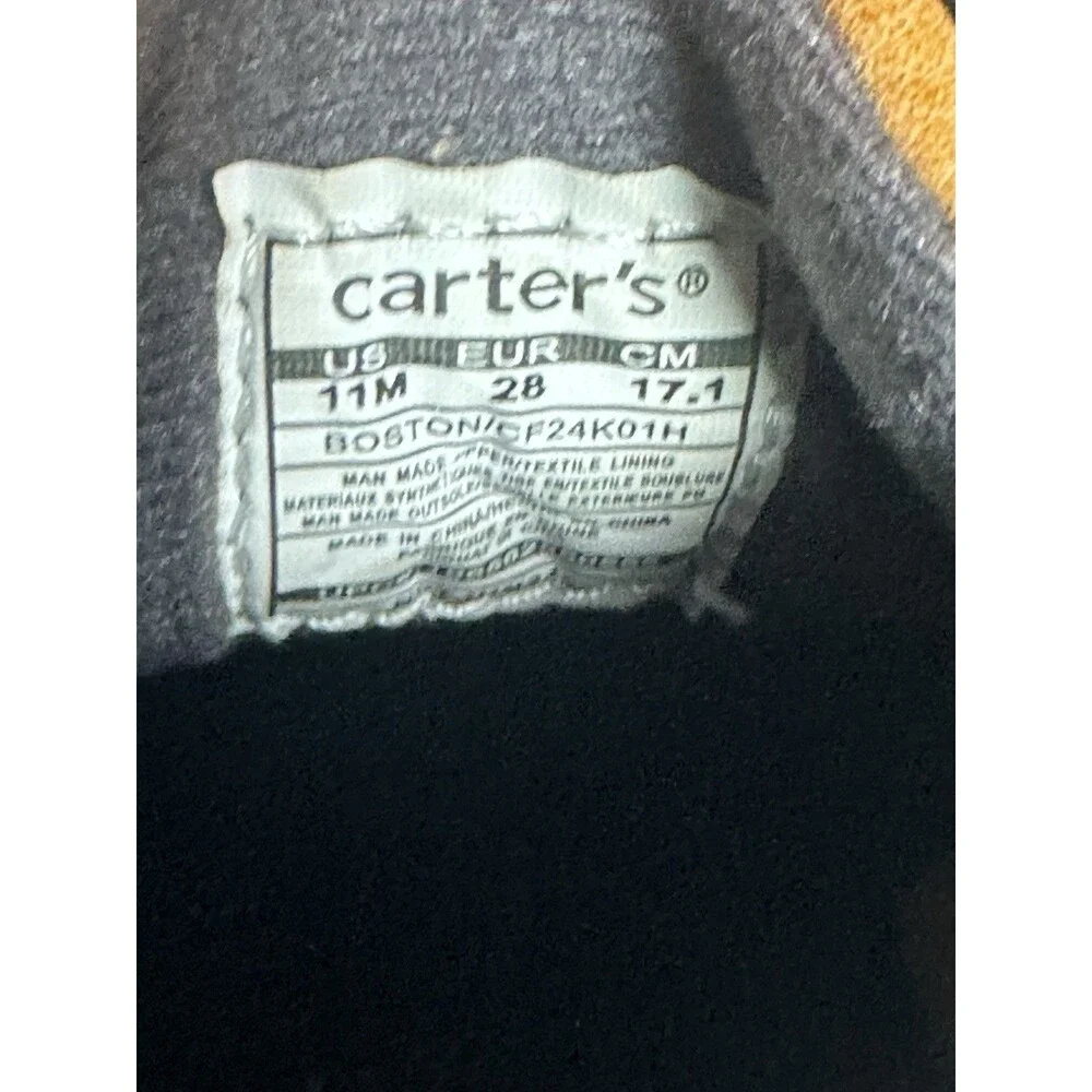 Carter’s Tan Leather Ankle Boots Boy’s Size 11M Laces And Zip Work Boots